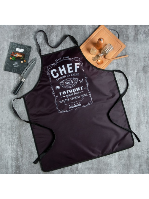 Фартук Chef, черный, 65×80 см, оксфорд 210 г/м²