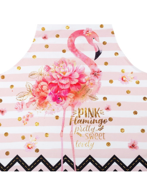 Фартук кухонный «Этель» Pink flamingo, 60×65 см, 100% хлопок, саржа 190 г/м²