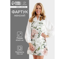 Фартук кухонный «Этель. Пионы», 60×70 см, 100% хлопок, саржа 190 г/м²
