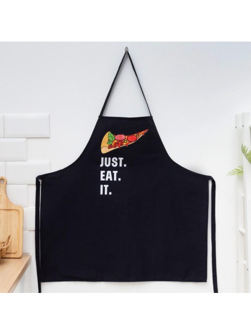 Фартук кухонный мужской «Этель» Just eat it, 73×71 см, 100% хлопок, саржа 190 г/м²