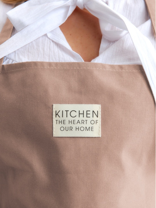 Фартук кухонный «Этель» Kitchen, 60×70 см, 100% хлопок, саржа 220 г/м², бежевый