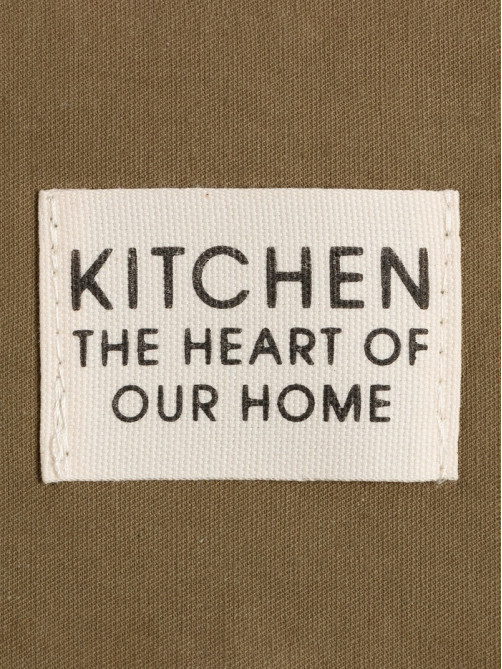 Фартук кухонный «Этель» Kitchen, 60×70 см, 100% хлопок, саржа 220 г/м², зелёный