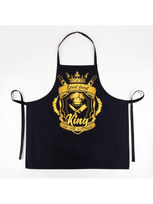 Фартук кухонный мужской «Этель» KING, 73×71 см, 100% хлопок, саржа 190 г/м²