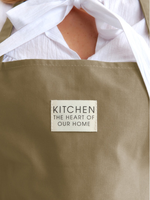 Фартук кухонный «Этель» Kitchen, 60×70 см, 100% хлопок, саржа 220 г/м², зелёный