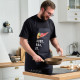 Фартук кухонный мужской «Этель» Just eat it, 73×71 см, 100% хлопок, саржа 190 г/м²