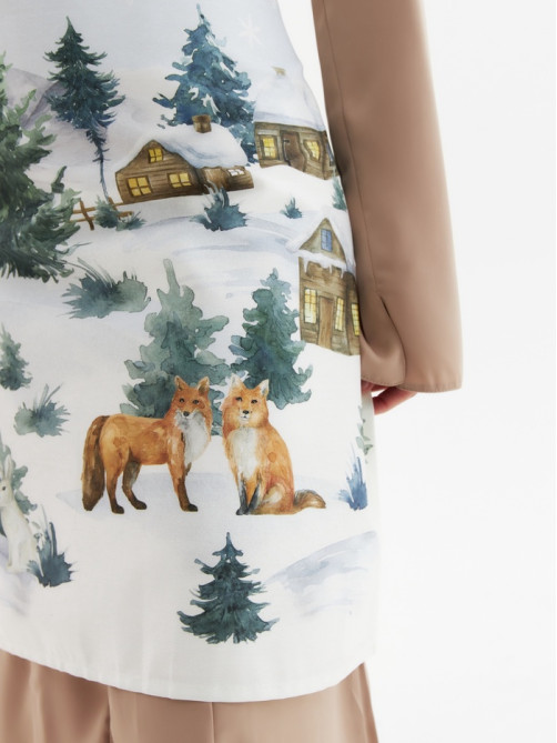 Фартук новогодний «Этель» Forest animals, 60×70 см, 100% хл, саржа 190 г/м²
