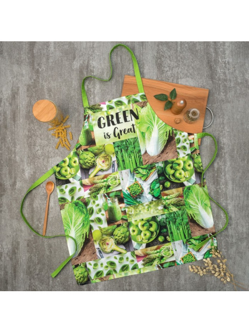 Фартук кухонный «Этель» GREEN, 70×60 см, 100% хлопок, саржа 190 г/м²