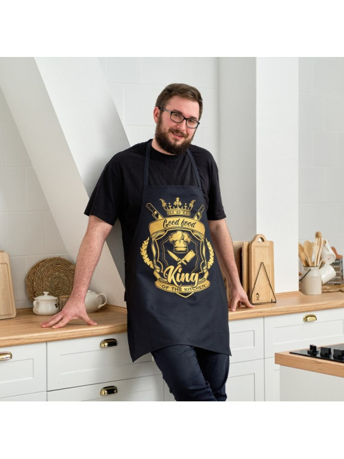 Фартук кухонный мужской «Этель» KING, 73×71 см, 100% хлопок, саржа 190 г/м²