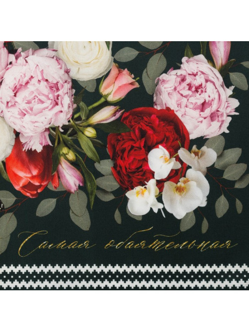 Фартук кухонный «Этель» Flowers, 60×70 см, 100% хлопок, саржа 190 г/м²