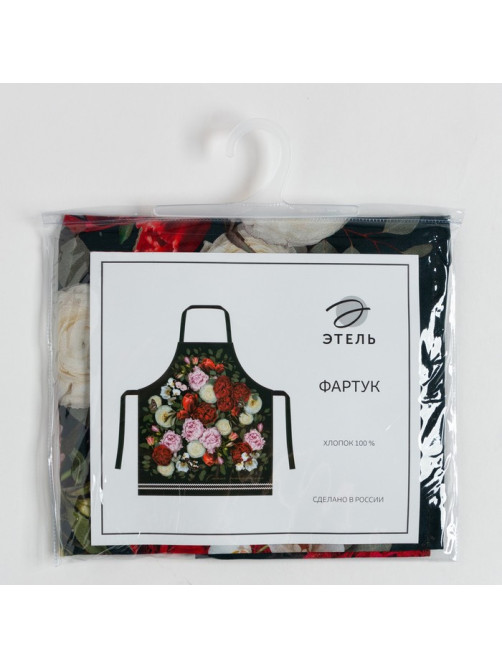 Фартук кухонный «Этель» Flowers, 60×70 см, 100% хлопок, саржа 190 г/м²