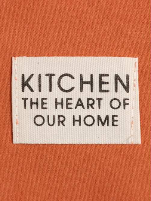 Фартук кухонный «Этель» Kitchen, 60×70 см, 100% хлопок, саржа 220 г/м², оранжевый