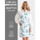 Фартук кухонный «Доляна. Эвкалипт», 60×65 см, 100% хлопок, 164 г/м², белый