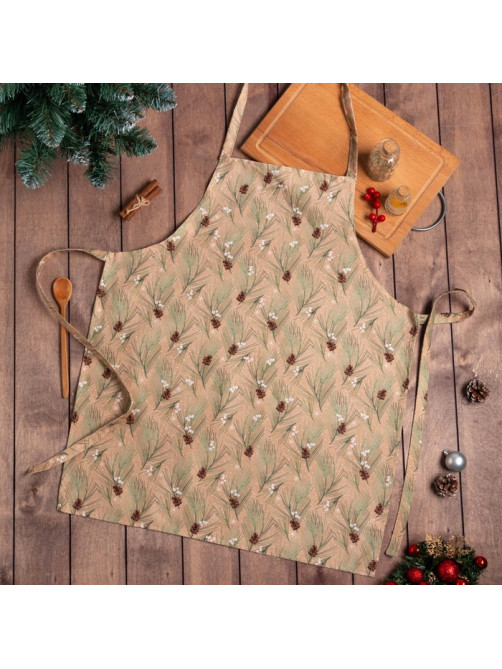 Фартук кухонный новогодний «Этель» Spruce branches, 60×70 см, 100% хлопок, саржа 190 г/м²