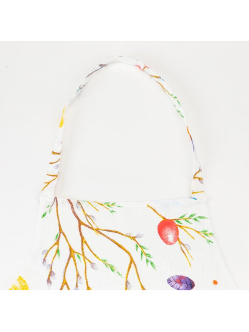 Фартук кухонный «Доляна» Happy Easter, 60×70 см, белый/голубой