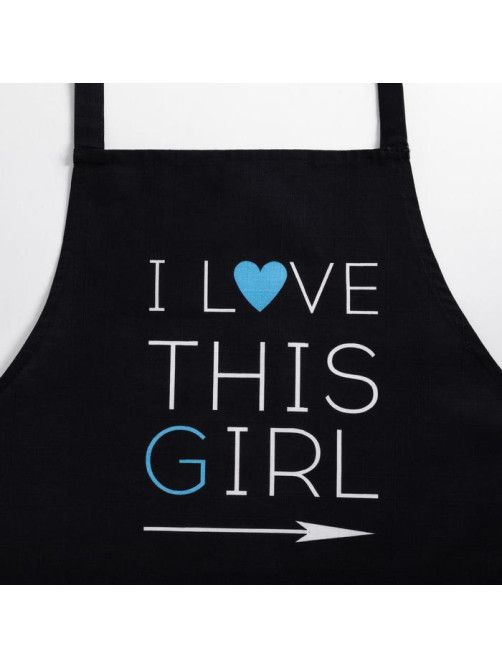 Фартук кухонный «Этель» I Love this girl, 60×70 см, 100% хлопок, репс 210 г/м²