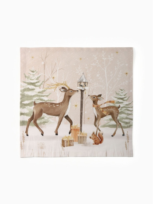 Набор новогодних салфеток «Этель» Christmas snowman, 40×40 см - 4 шт., 100% хлопок, саржа 190 г/м²