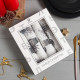 Набор салфеток сервировочных «Этель» Christmas, 45×45 см - 4 шт., с декоративными кольцами, белые