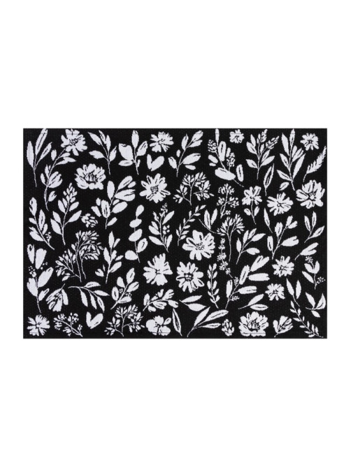 Салфетка на стол «Этель» Flowers black, 30×45 см, 370 г/м², чёрная