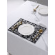 Салфетка на стол «Этель» Flowers black, 30×45 см, 370 г/м², чёрная