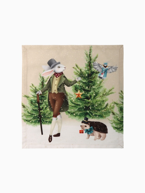 Набор салфеток сервировочных «Этель» Noble Christmas, 40×40 см - 4 шт., бежевые