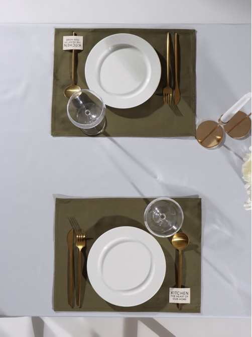 Набор салфеток «Этель» Kitchen, 30×40 см - 2 шт., 100% хлопок, саржа 220 г/м², зелёный
