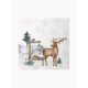 Набор салфеток сервировочных «Этель» Forest animals, 40×40 см - 4 шт., белые
