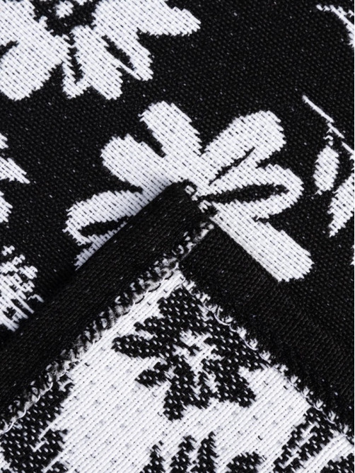Салфетка на стол «Этель» Flowers black, 30×45 см, 370 г/м², чёрная