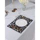 Салфетка на стол «Этель» Flowers black, 30×45 см, 370 г/м², чёрная