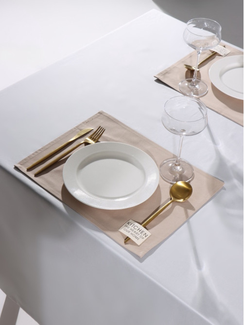 Набор салфеток «Этель» Kitchen, 30×40 см - 2 шт., 100% хлопок, саржа 220 г/м², бежевый