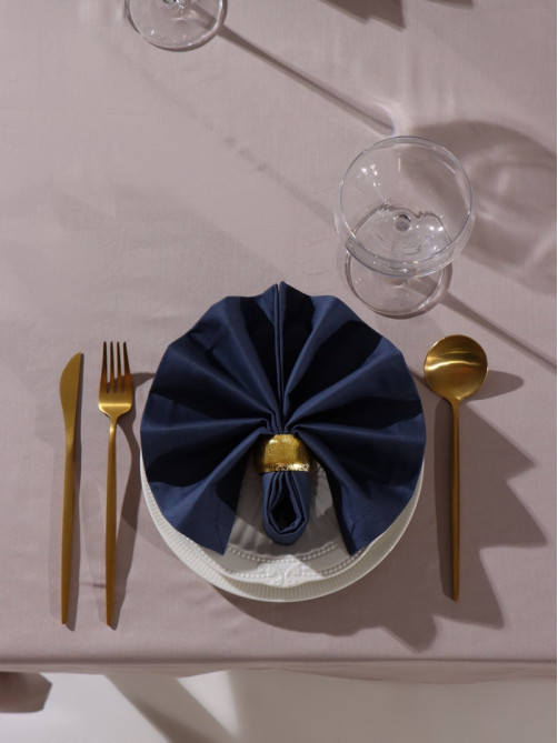 Набор салфеток с декоративными кольцами «Этель» Grey pleasure, 40×40 см - 2 шт., 100% хлопок, саржа 190 г/м²