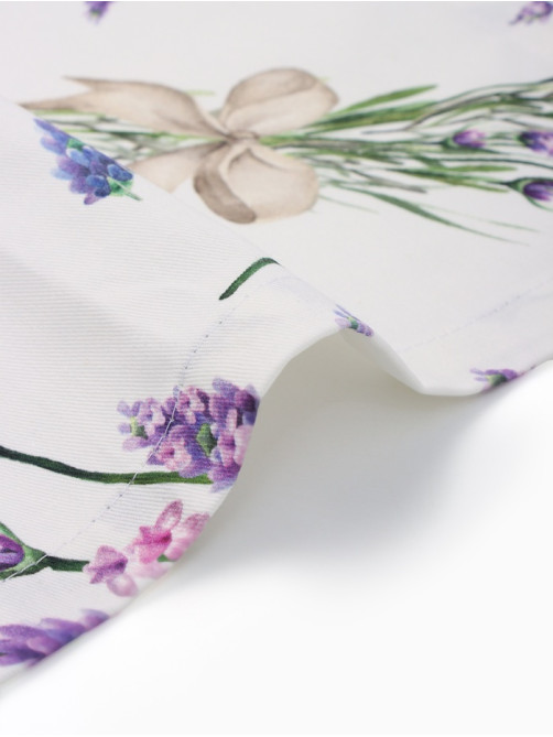 Набор салфеток с декоративными кольцами «Этель» Lavender, 40×40 см - 2 шт., 100% хлопок, саржа