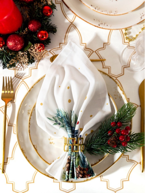 Набор салфеток сервировочных «Этель» Christmas bells, 40×40 см - 4 шт., 100% хлопок 100%, саржа 190 г/м²