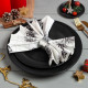 Набор салфеток сервировочных «Этель» Christmas, 45×45 см - 2 шт., с декоративными кольцами, белые