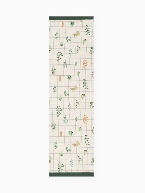 Дорожка на стол «Этель» Flora, 40×149 см, 100% хлопок, саржа 190 г/м², белая