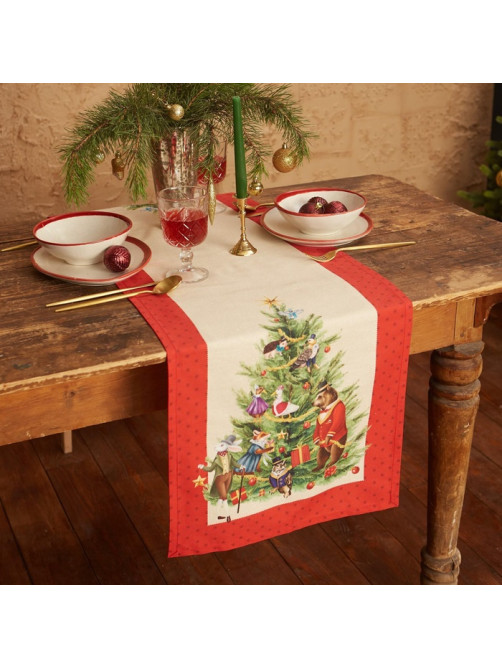 Дорожка новогодняя на стол «Этель» Noble Christmas, 40×147±5 см, 100% хлопок, саржа 190 г/м²