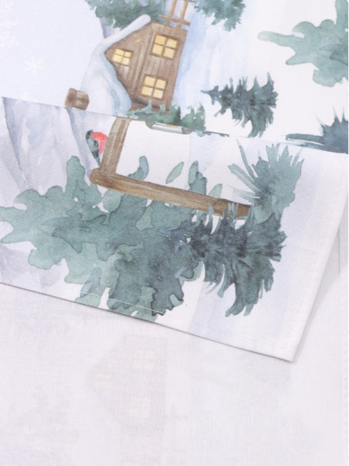 Дорожка новогодняя на стол «Этель» Forest animals, 30×70±5 см, 100% хлопок, саржа 190 г/м²