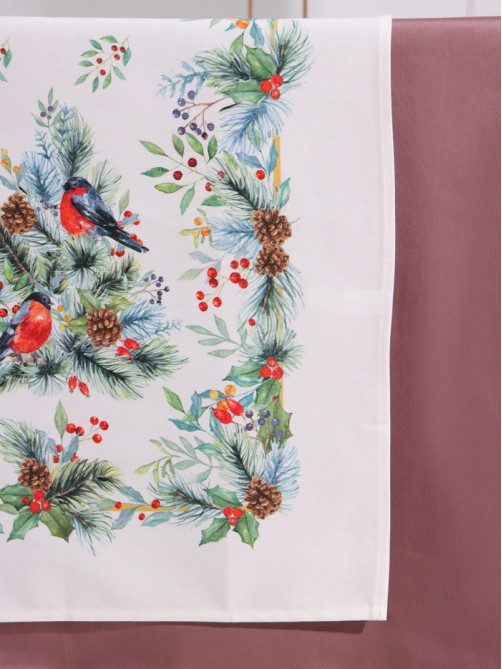 Дорожка новогодняя на стол «Этель» Christmas bells, 40×147±5 см, 100% хлопок, саржа 190 г/м²