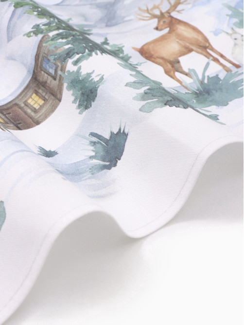 Дорожка новогодняя на стол «Этель» Forest animals, 30×70±5 см, 100% хлопок, саржа 190 г/м²