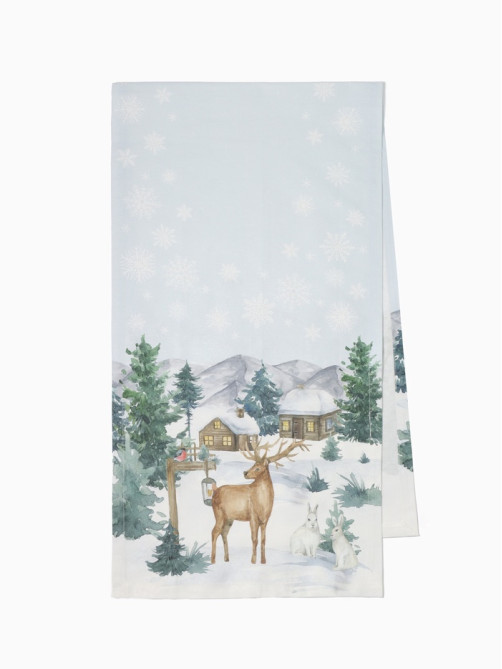 Дорожка новогодняя на стол «Этель» Forest animals, 40×147±5 см, 100% хлопок, саржа 190 г/м²