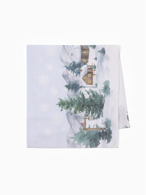 Дорожка новогодняя на стол «Этель» Forest animals, 30×70±5 см, 100% хлопок, саржа 190 г/м²