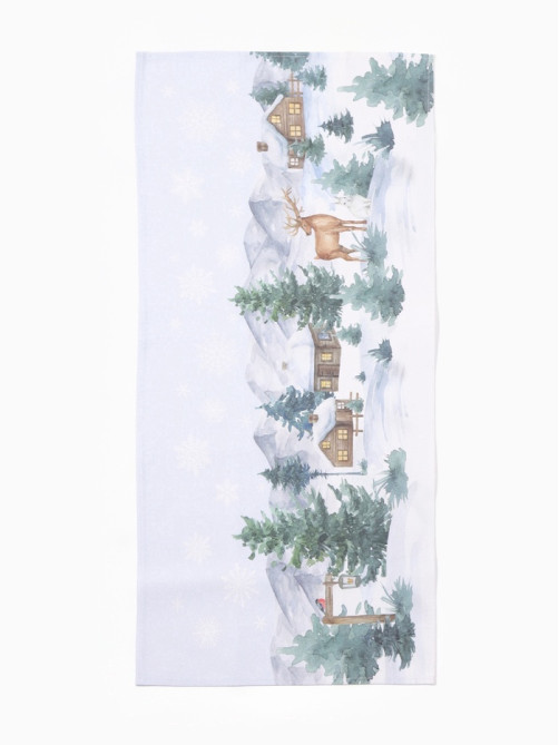 Дорожка новогодняя на стол «Этель» Forest animals, 30×70±5 см, 100% хлопок, саржа 190 г/м²