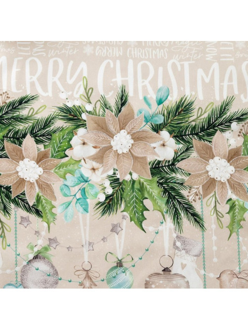 Дорожка на стол новогодняя «Beautiful Christmas» 40×147 см, 100% хлопок, саржа 190 г/м²