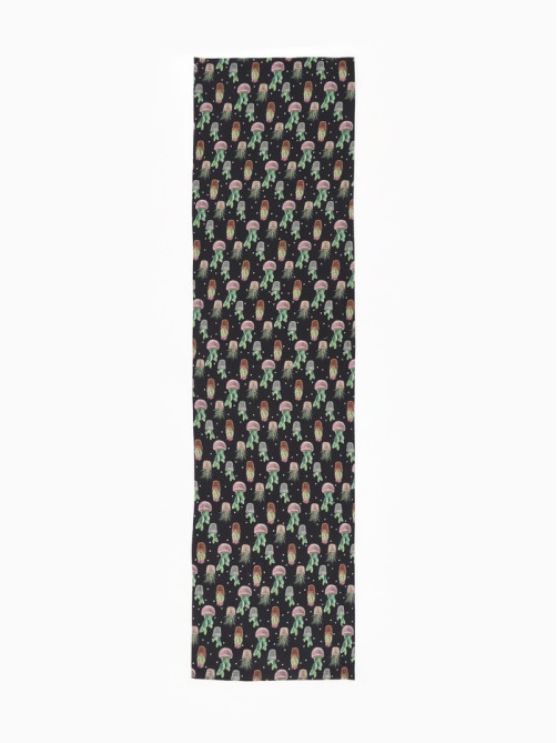 Дорожка на стол «Этель» Succulents 40×149 см, 100% хлопок, саржа 190 г/м², чёрная