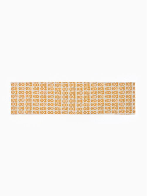 Дорожка на стол «Этель» Yellow garden 40×149 см, 100% хлопок, саржа 190 г/м², белая/жёлтая