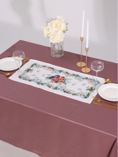 Дорожка новогодняя на стол «Этель» Christmas bells, 30×70±5 см, 100% хлопок, саржа 190 г/м²