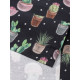 Дорожка на стол «Этель» Succulents 40×149 см, 100% хлопок, саржа 190 г/м², чёрная