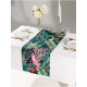 Дорожка на стол «Этель» Tropical parrots 40×146 см, 100% хлопок, саржа 190 г/м², зелёная/чёрная