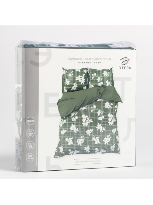 Постельное бельё евро «Этель» Spring time, поплин