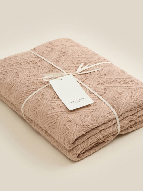 Плед с бахромой SL Home Warm, 130×180 см, бежевый