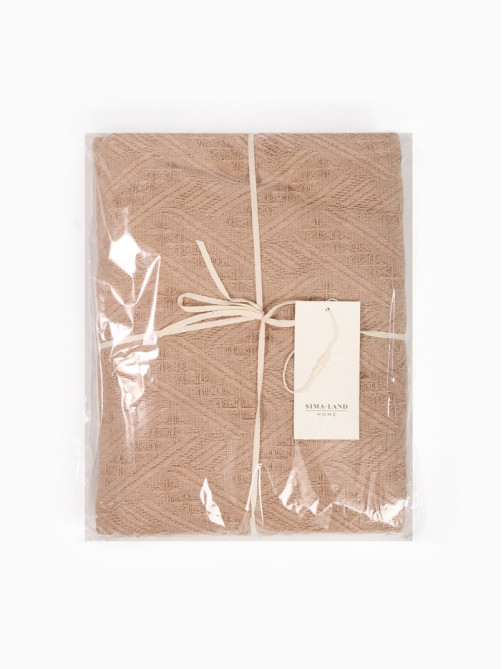 Плед с бахромой SL Home Warm, 130×180 см, бежевый